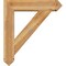 Ekena Millwork Traditional Arts and Crafts Rough Sawn Bracket w/ Offset Brace, Western Red Cedar, 8"W x 34"D x 38"H BKT0806X34X38TRA03RWR - alternate 4